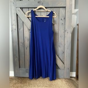 Blue swing tank top dress